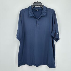 Nike Sphere Dry Polo Shirt Mens‎ XL Blue Golf Performance Waffle Knit Pickleball